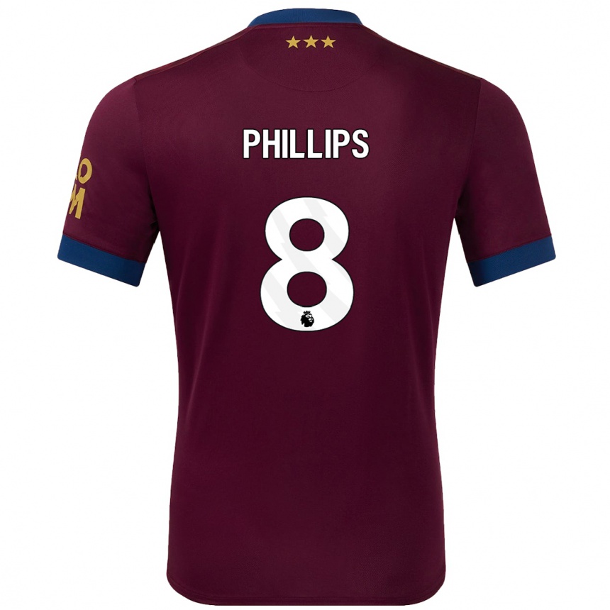 Kids Football Kalvin Phillips #8 Brown Away Jersey 2024/25 T-Shirt