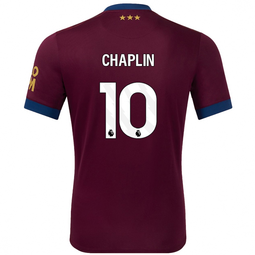 Kids Football Conor Chaplin #10 Brown Away Jersey 2024/25 T-Shirt