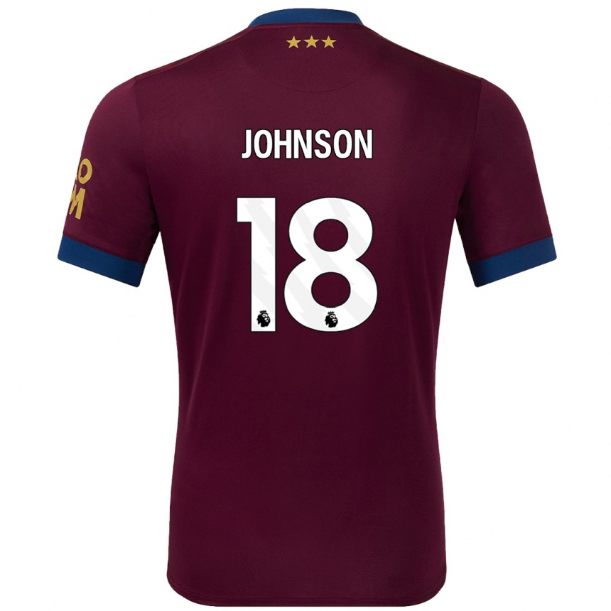 Kids Football Ben Johnson #18 Brown Away Jersey 2024/25 T-Shirt