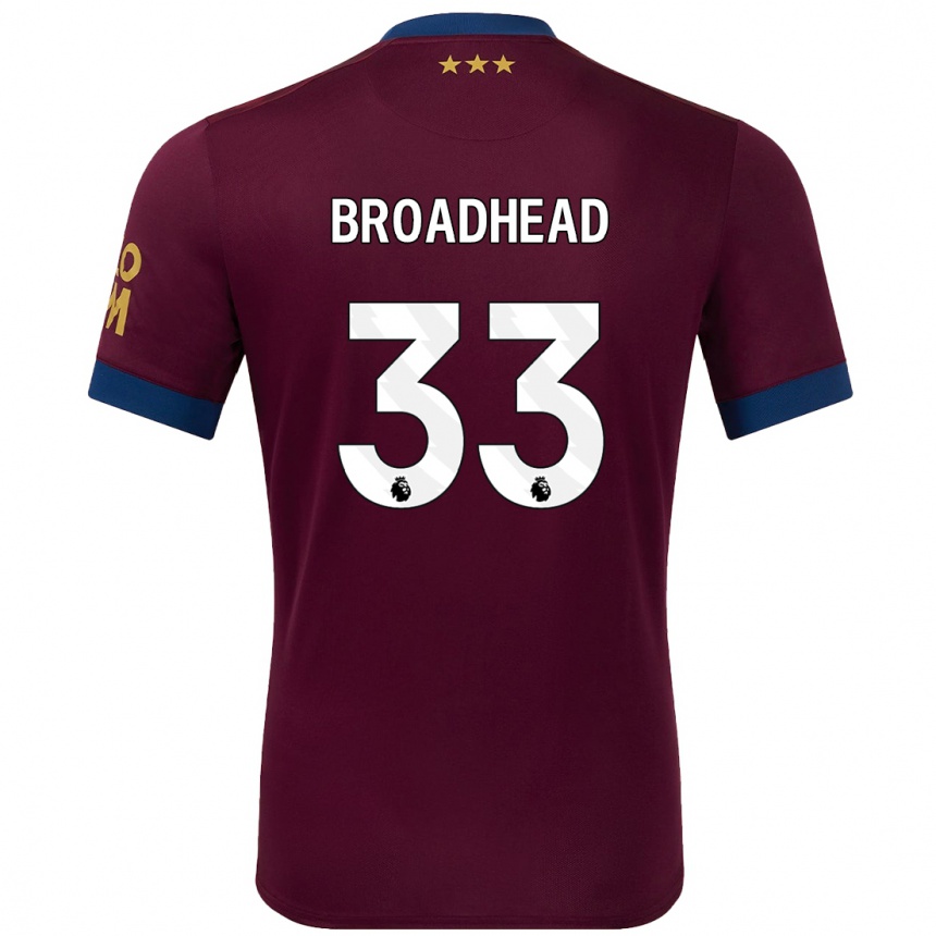 Kids Football Nathan Broadhead #33 Brown Away Jersey 2024/25 T-Shirt