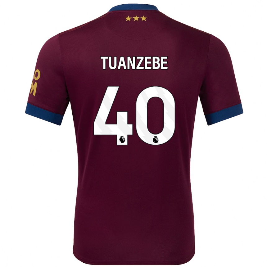 Kids Football Axel Tuanzebe #40 Brown Away Jersey 2024/25 T-Shirt