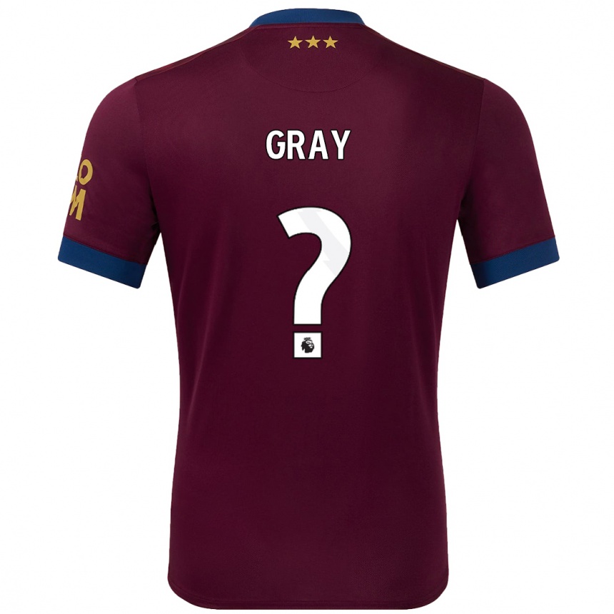 Kids Football Henry Gray #0 Brown Away Jersey 2024/25 T-Shirt