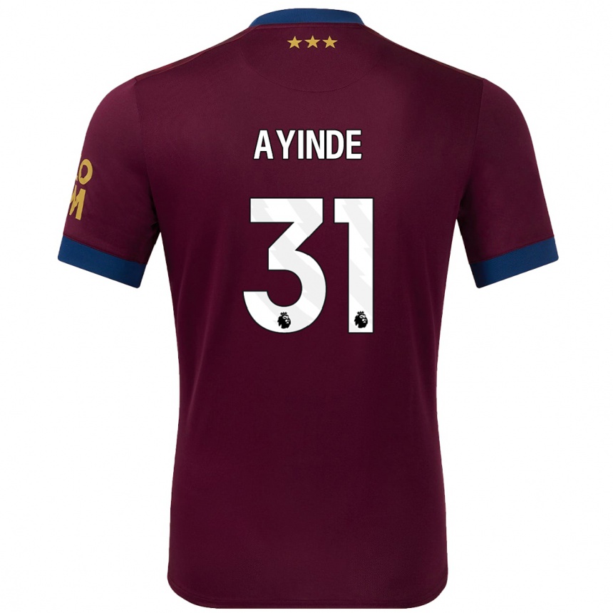 Kids Football Leon Ayinde #31 Brown Away Jersey 2024/25 T-Shirt