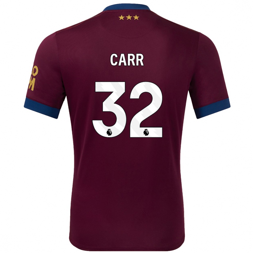 Kids Football Ryan Carr #32 Brown Away Jersey 2024/25 T-Shirt