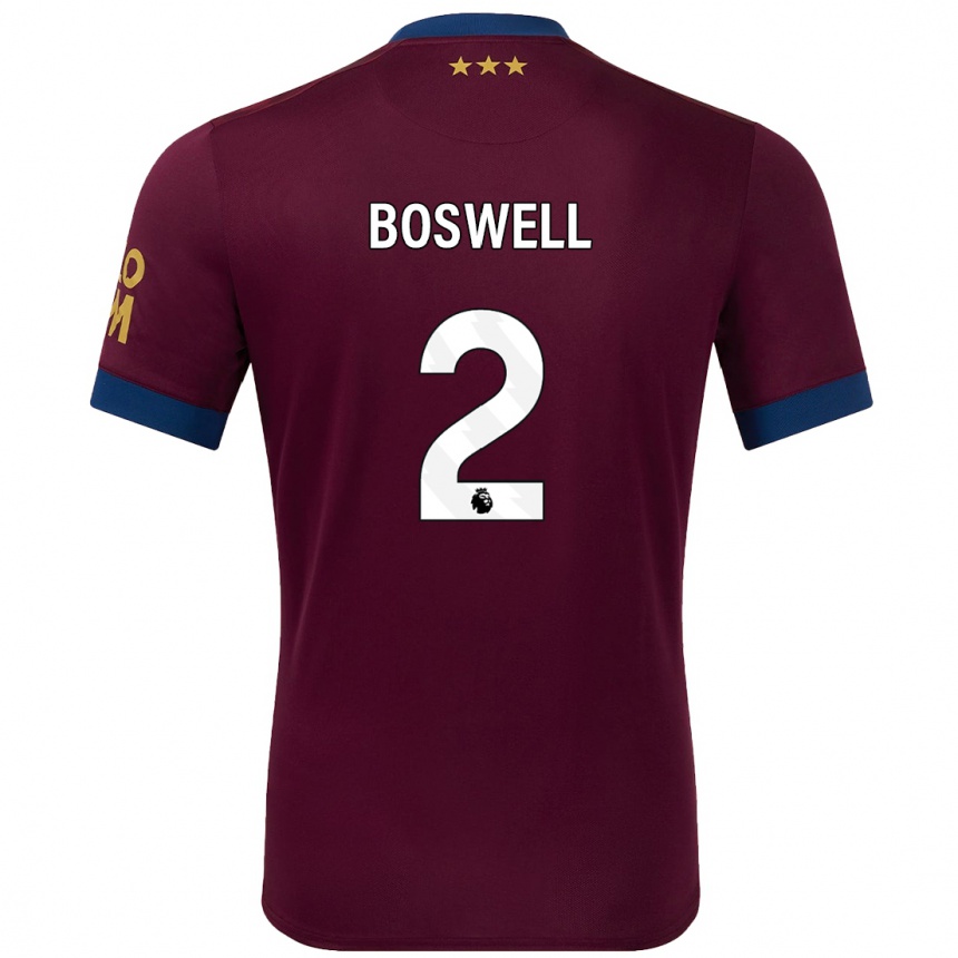 Kids Football Maria Boswell #2 Brown Away Jersey 2024/25 T-Shirt