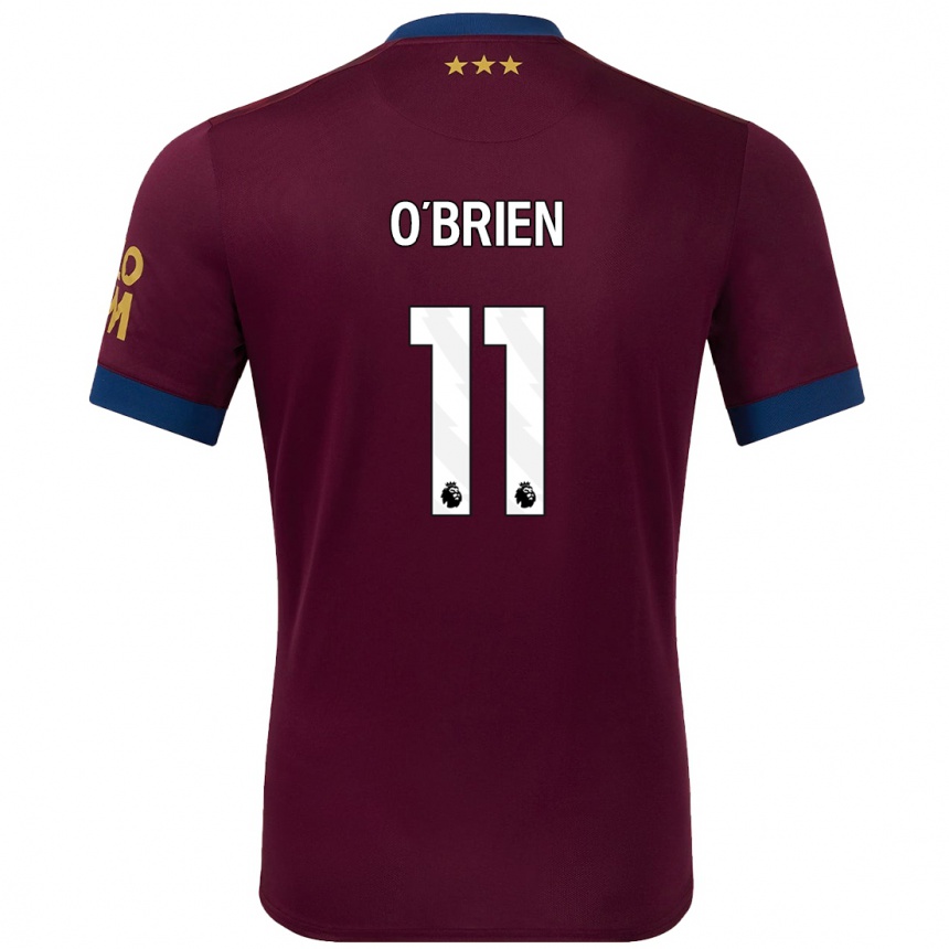 Kids Football Lucy O'brien #11 Brown Away Jersey 2024/25 T-Shirt