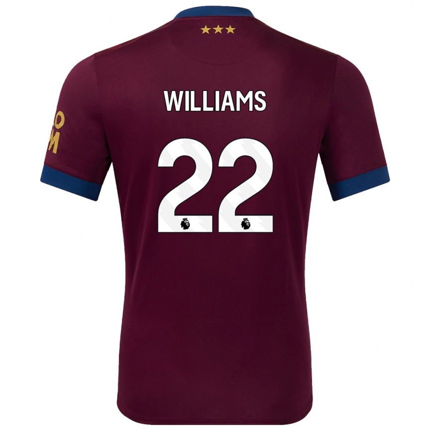 Kids Football Evie Williams #22 Brown Away Jersey 2024/25 T-Shirt