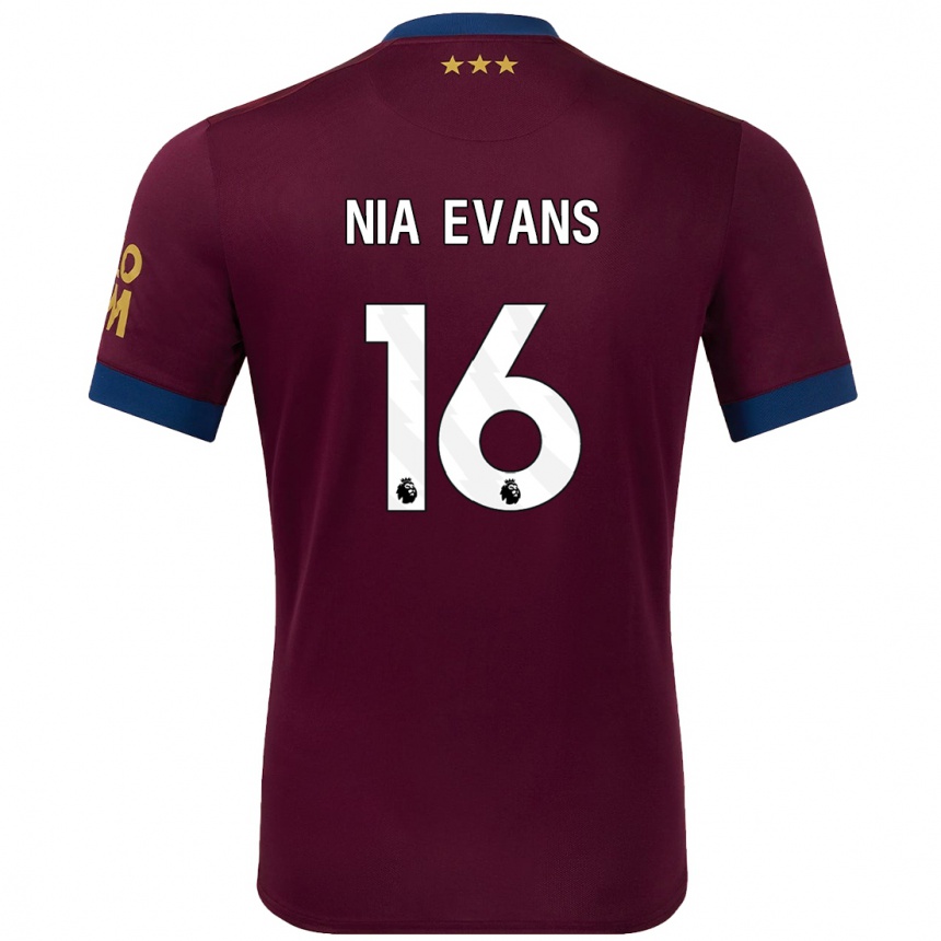 Kids Football Nia Evans #16 Brown Away Jersey 2024/25 T-Shirt