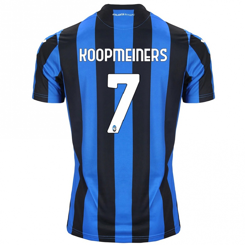 Men Football Teun Koopmeiners #7 Blue Black Home Jersey 2024/25 T-Shirt