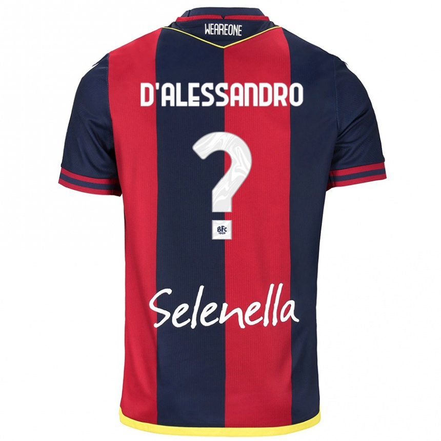 Men Football Giuliano D'alessandro #0 Red Royal Blue Home Jersey 2024/25 T-Shirt