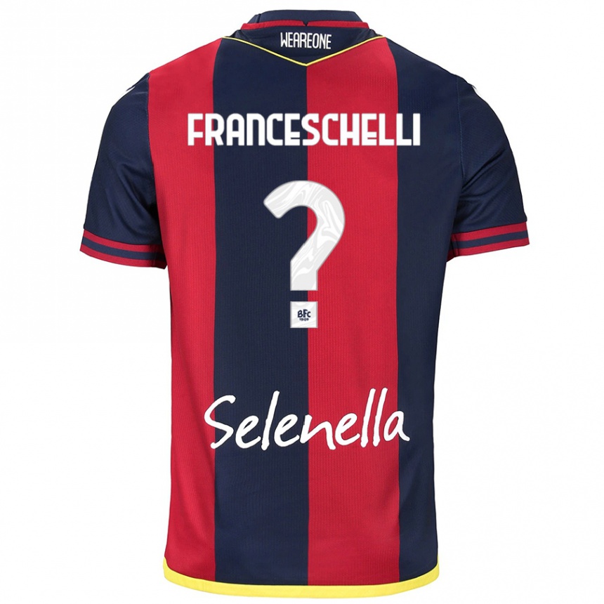 Men Football Matteo Franceschelli #0 Red Royal Blue Home Jersey 2024/25 T-Shirt