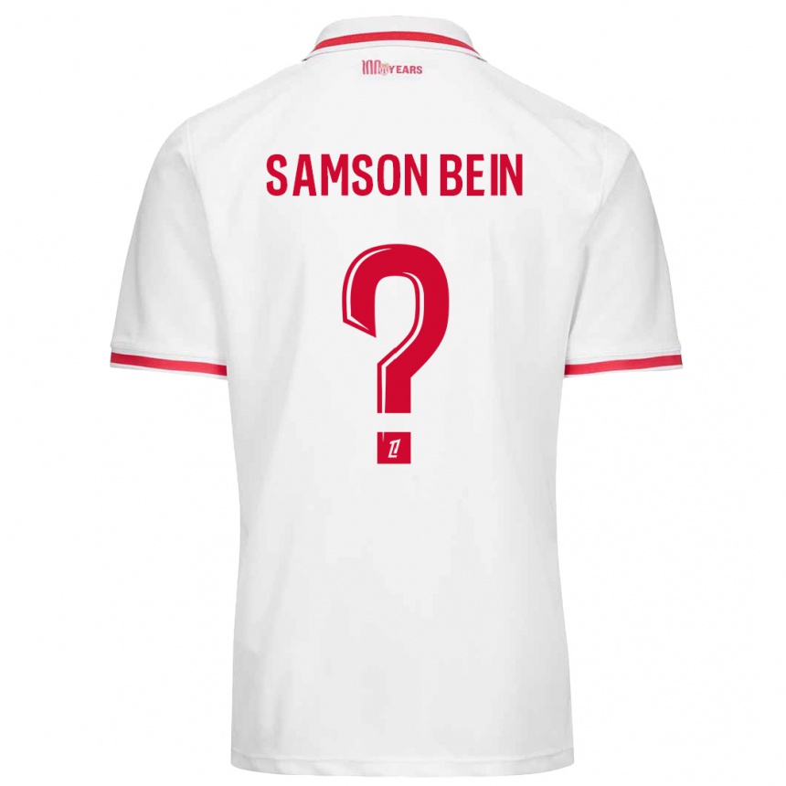 Men Football Sirak Samson Bein #0 White Red Home Jersey 2024/25 T-Shirt