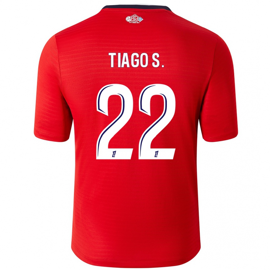 Men Football Tiago Santos #22 Red White Home Jersey 2024/25 T-Shirt