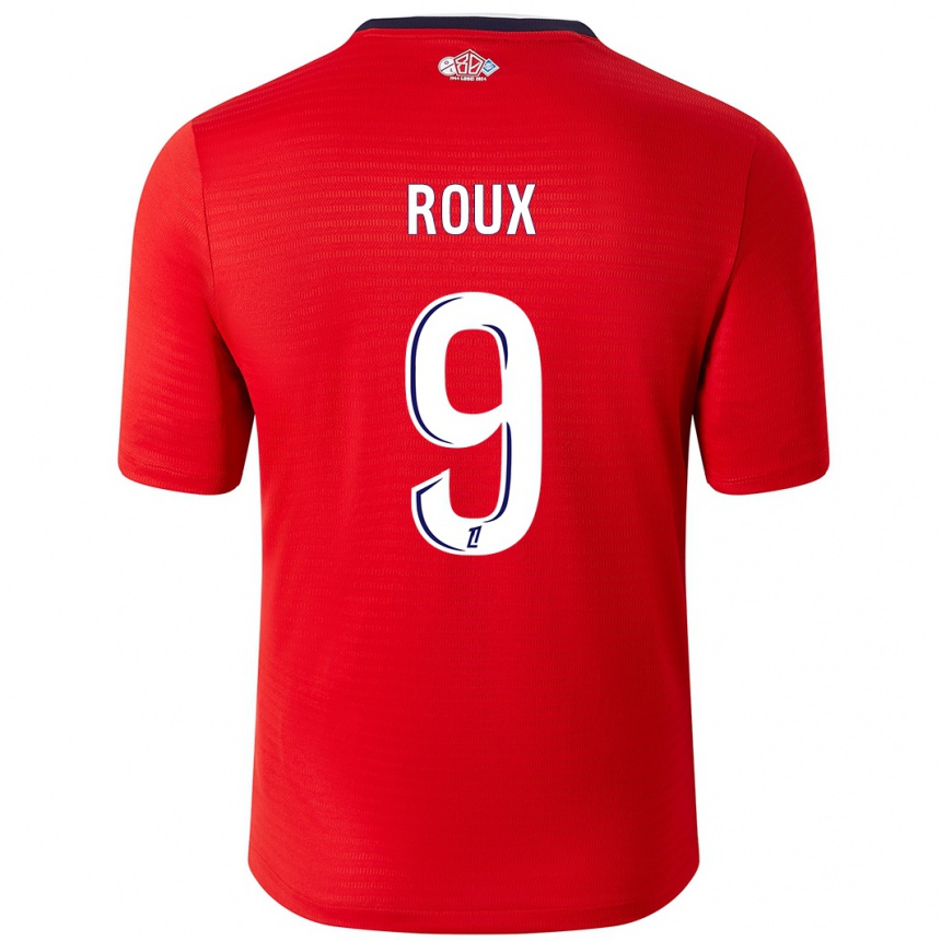 Men Football Danielle Roux #9 Red White Home Jersey 2024/25 T-Shirt