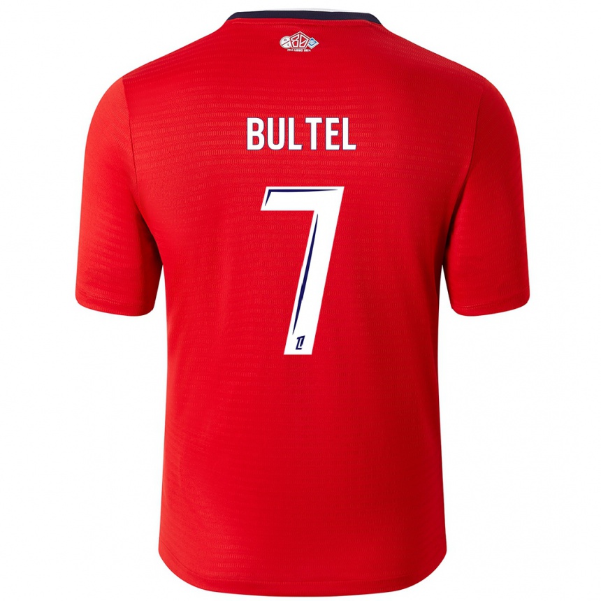 Men Football Ludivine Bultel #7 Red White Home Jersey 2024/25 T-Shirt