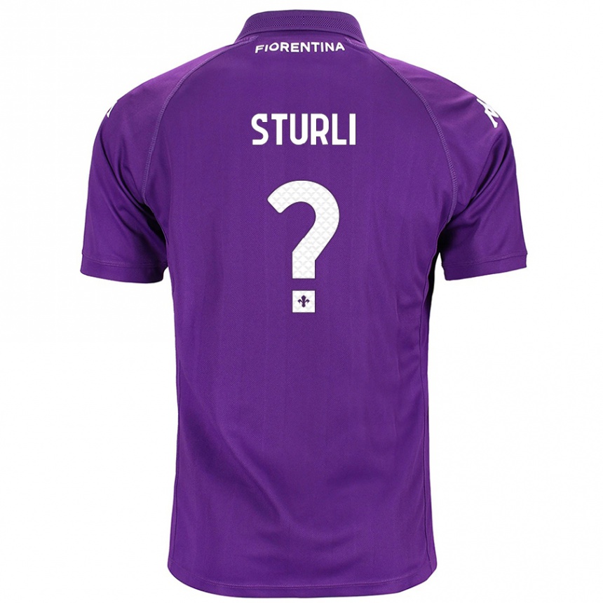 Men Football Edoardo Sturli #0 Purple Home Jersey 2024/25 T-Shirt