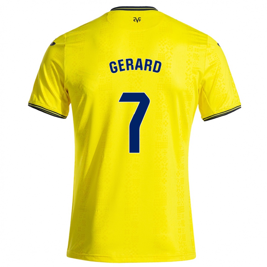 Men Football Gerard Moreno #7 Yellow Black Home Jersey 2024/25 T-Shirt