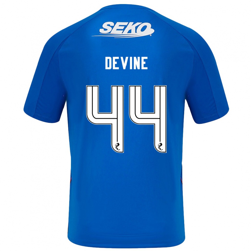 Men Football Adam Devine #44 Dark Blue Home Jersey 2024/25 T-Shirt