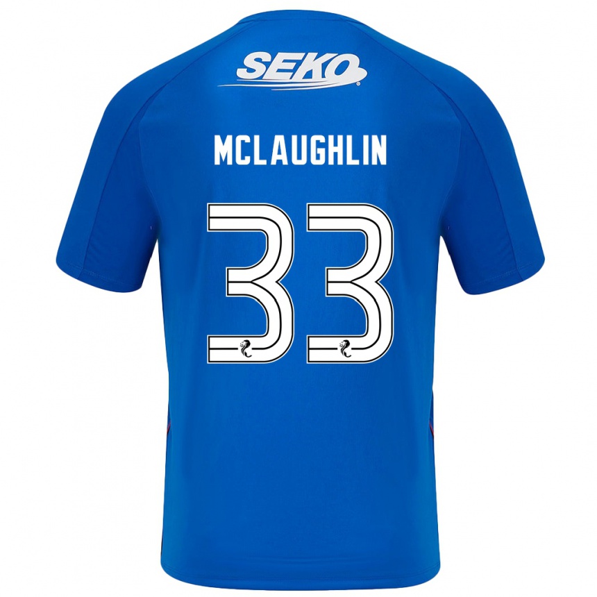 Men Football Jon Mclaughlin #33 Dark Blue Home Jersey 2024/25 T-Shirt