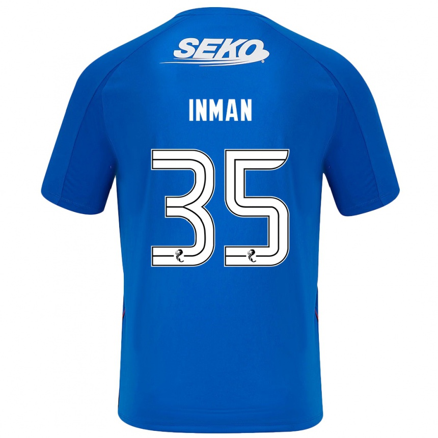 Men Football Lucy Inman #35 Dark Blue Home Jersey 2024/25 T-Shirt