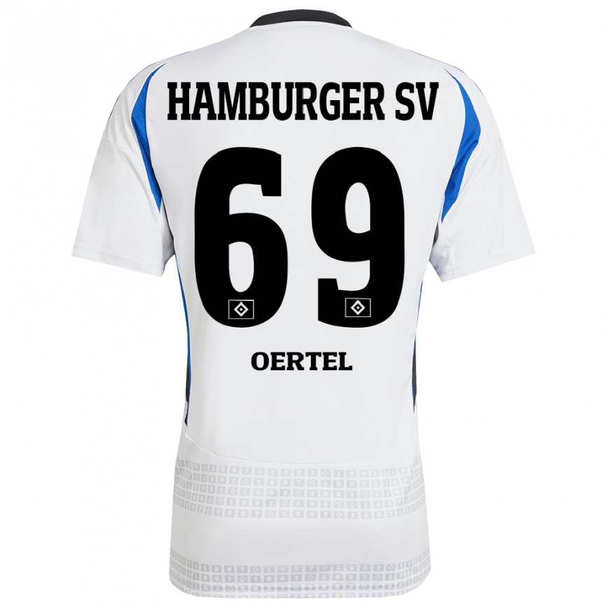 Men Football Jan Oertel #69 White Blue Home Jersey 2024/25 T-Shirt