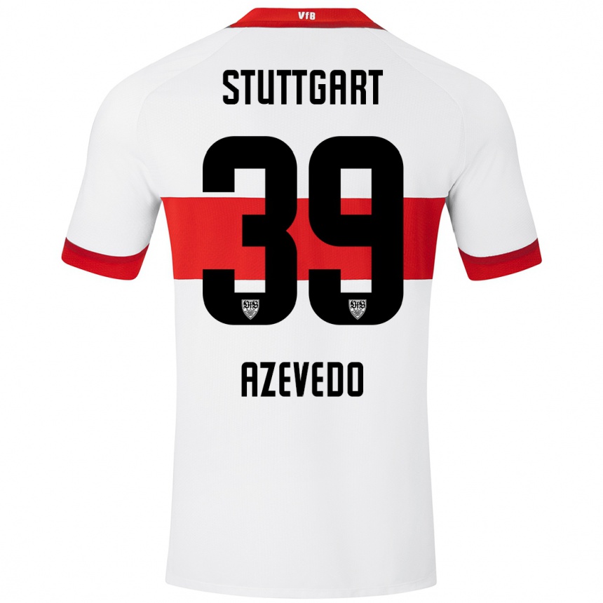 Men Football Alexandre Azevedo #39 White Red Home Jersey 2024/25 T-Shirt