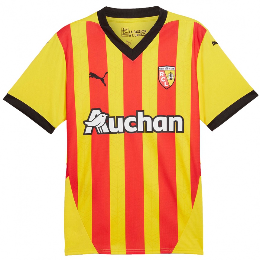 Men Football Your Name #0 Yellow Red Home Jersey 2024/25 T-Shirt