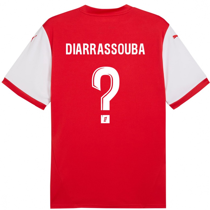 Men Football Tidiane Diarrassouba #0 Red White Home Jersey 2024/25 T-Shirt