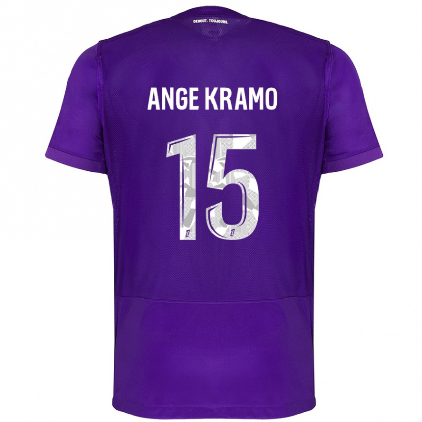 Men Football Marie Ange Kramo #15 Purple White Home Jersey 2024/25 T-Shirt