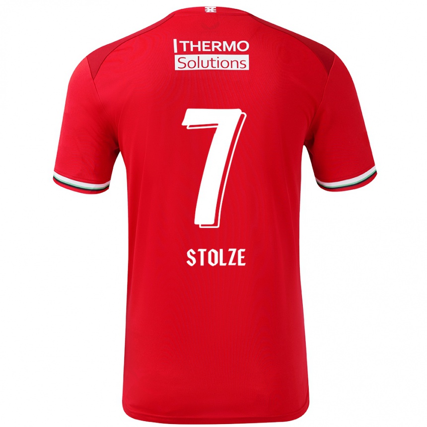 Men Football Anna-Lena Stolze #7 Red White Home Jersey 2024/25 T-Shirt