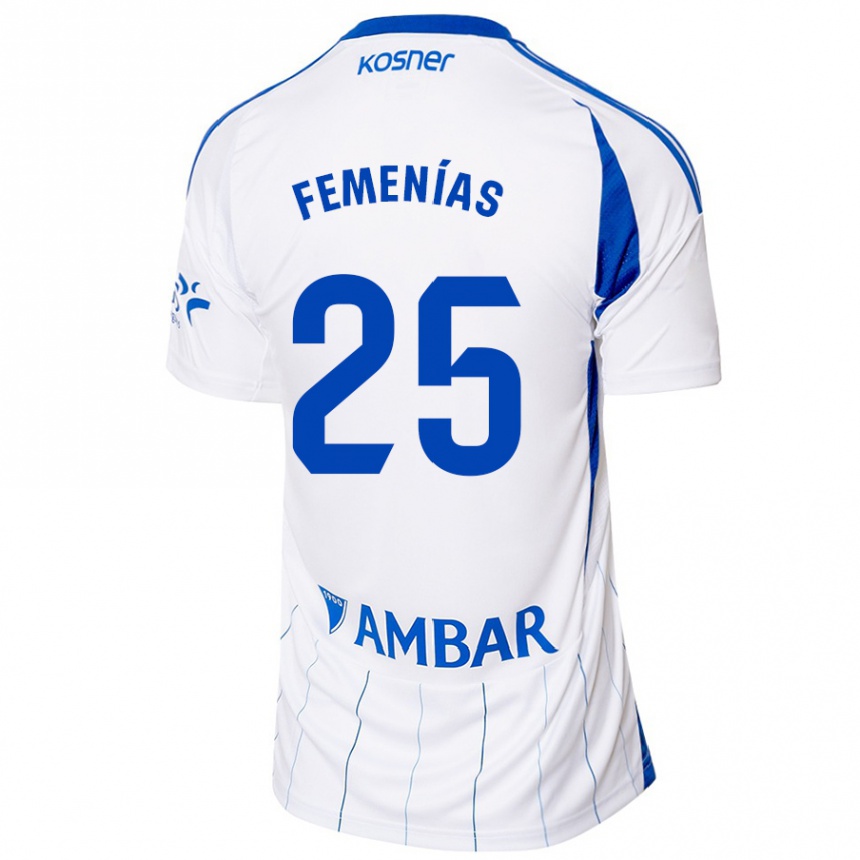 Men Football Joan Femenías #25 Red White Home Jersey 2024/25 T-Shirt