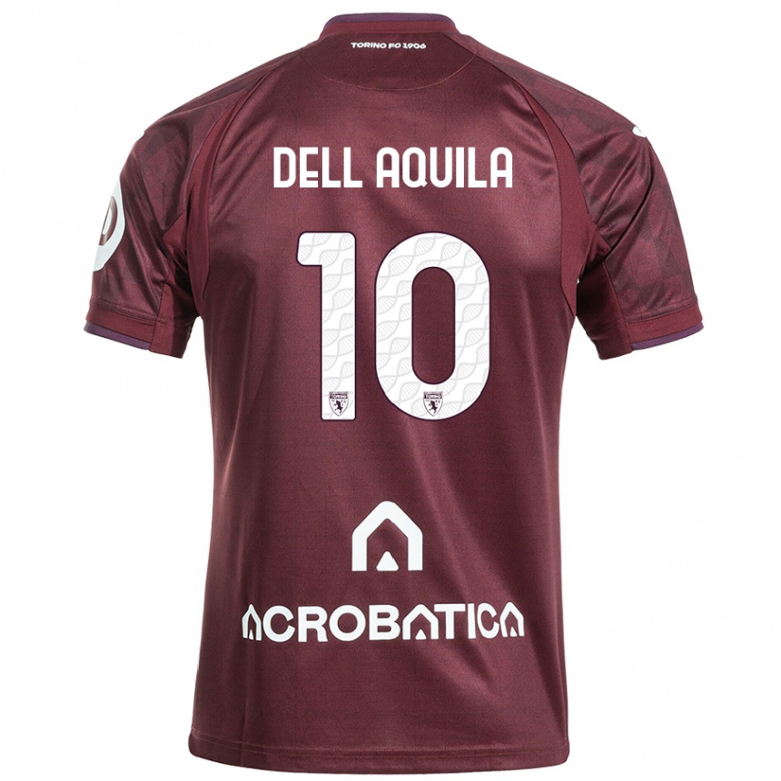 Men Football Francesco Dell'aquila #10 Maroon White Home Jersey 2024/25 T-Shirt