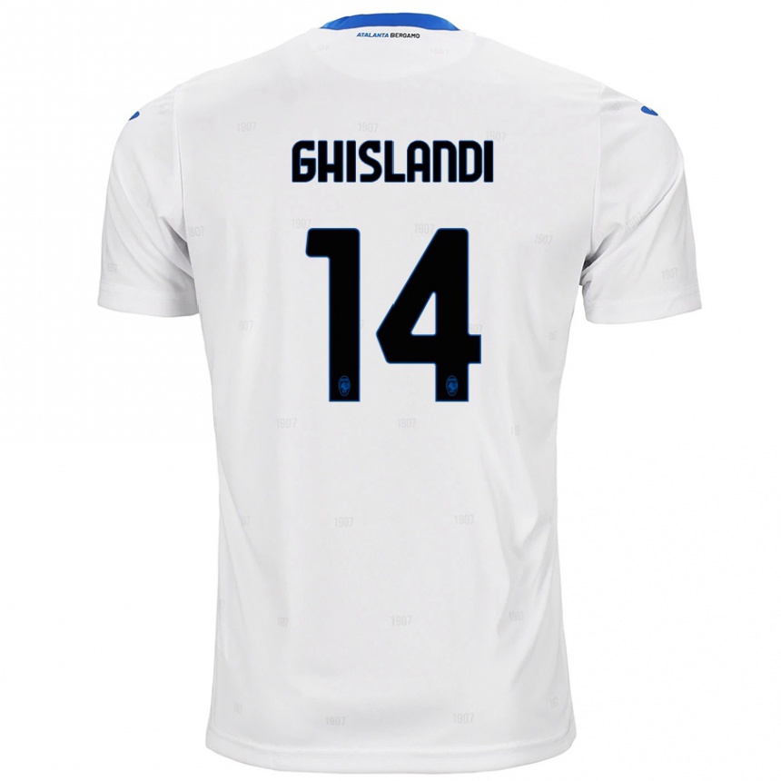 Men Football Davide Ghislandi #14 White Away Jersey 2024/25 T-Shirt