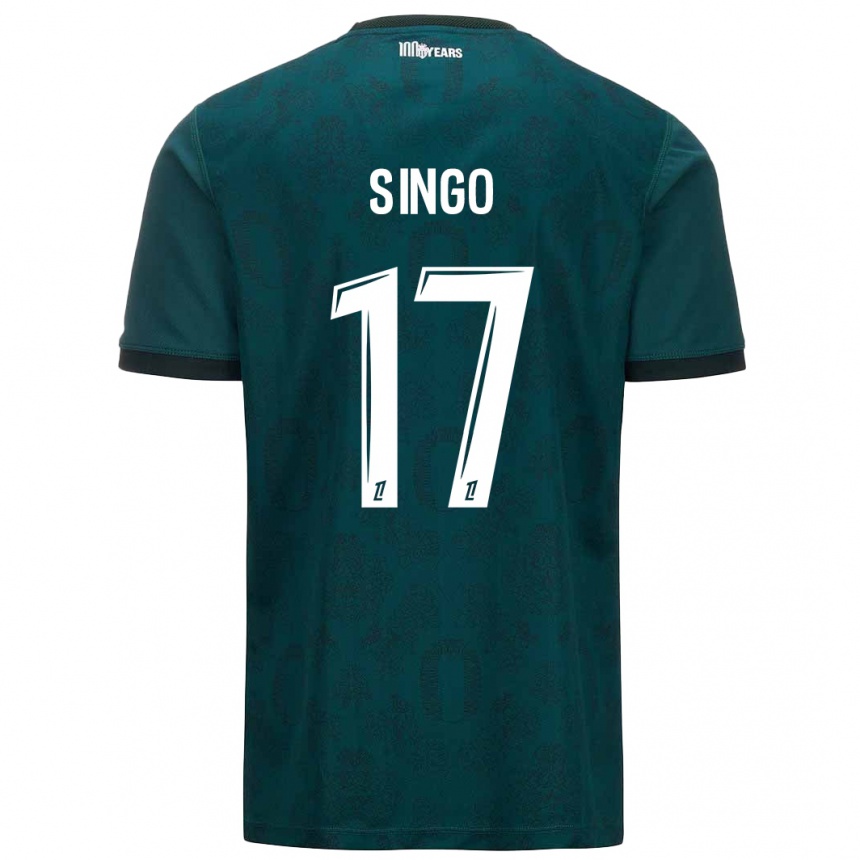 Men Football Wilfried Singo #17 Dark Green Away Jersey 2024/25 T-Shirt