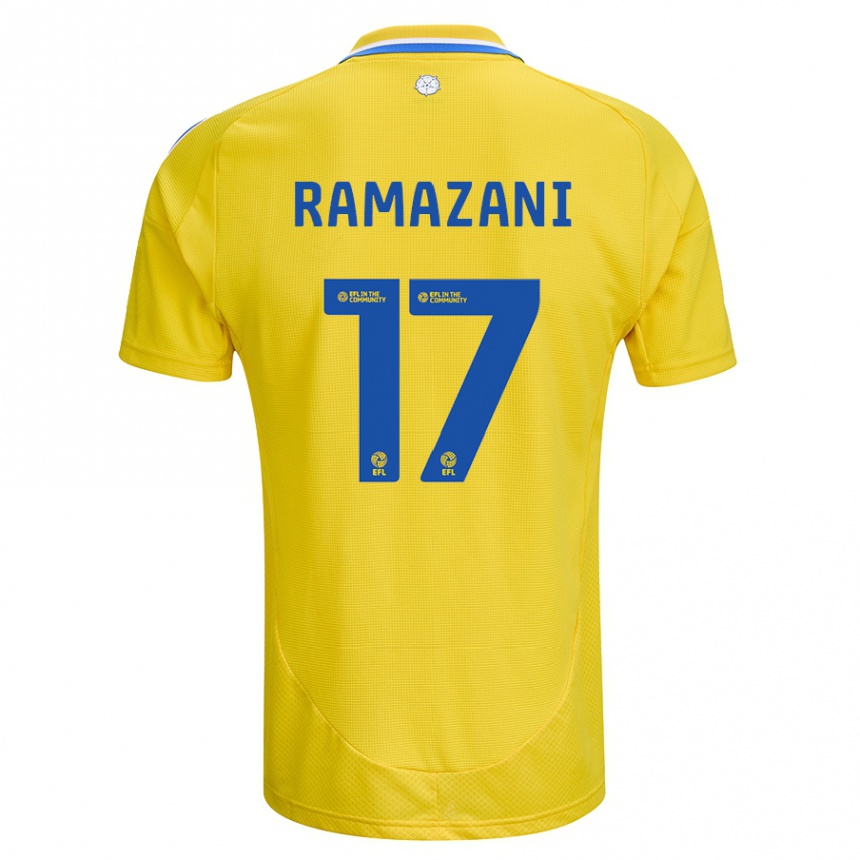 Men Football Largie Ramazani #17 Yellow Blue Away Jersey 2024/25 T-Shirt