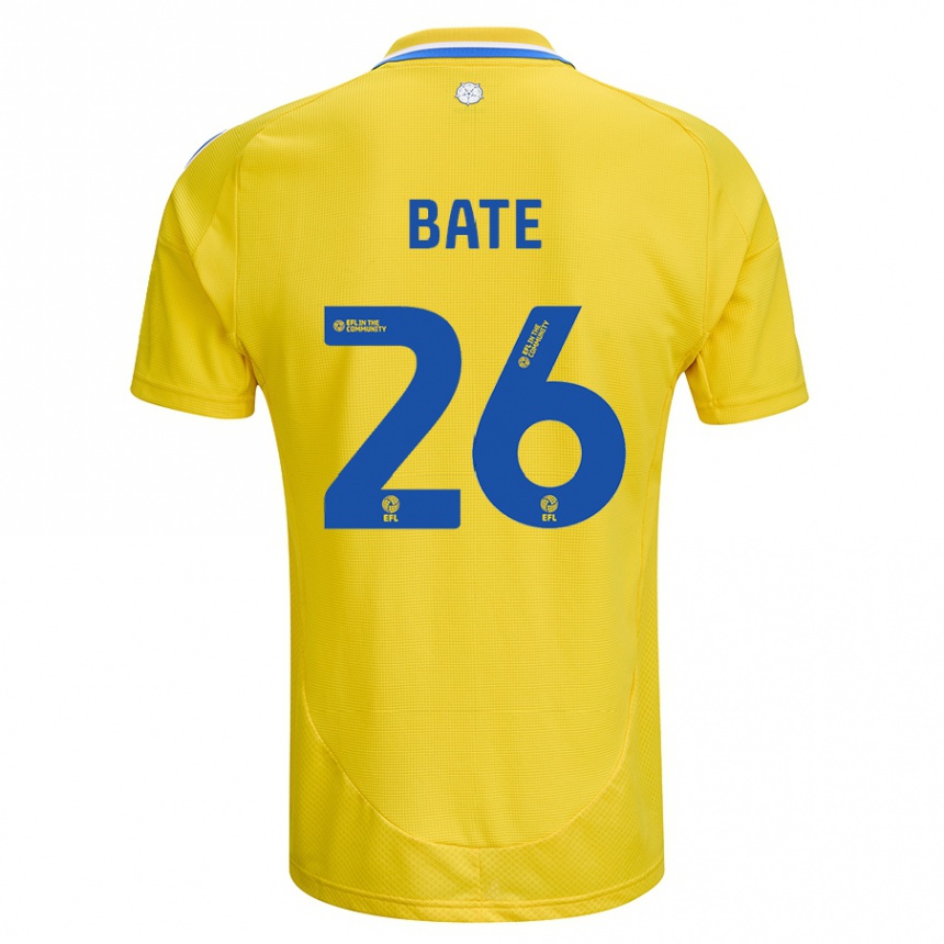 Men Football Lewis Bate #26 Yellow Blue Away Jersey 2024/25 T-Shirt