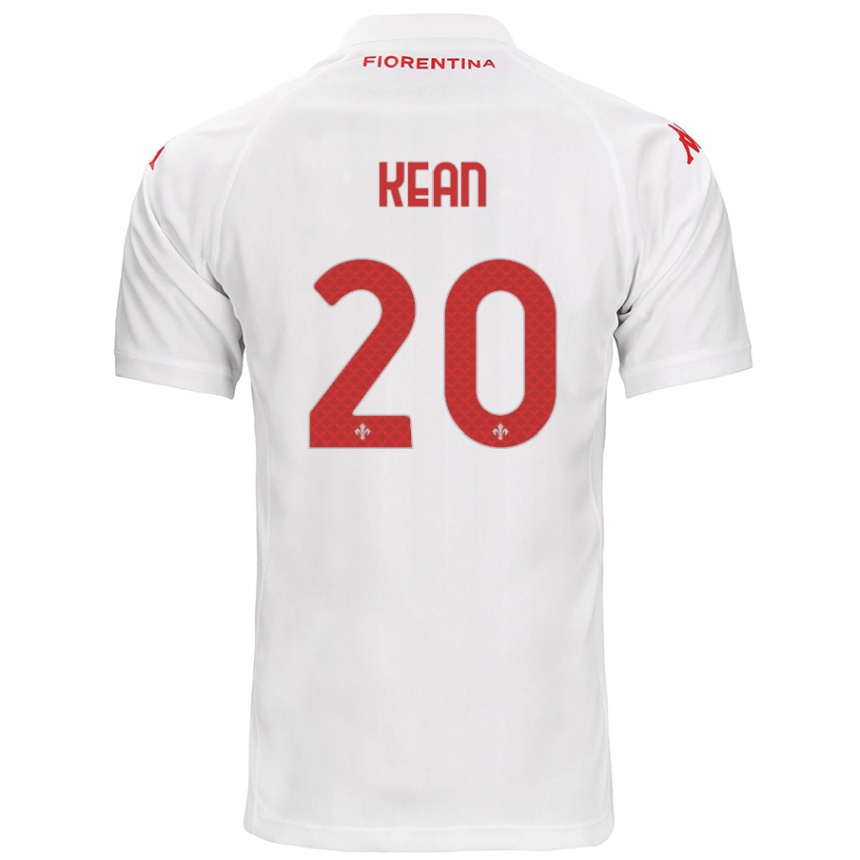 Men Football Moise Kean #20 White Away Jersey 2024/25 T-Shirt