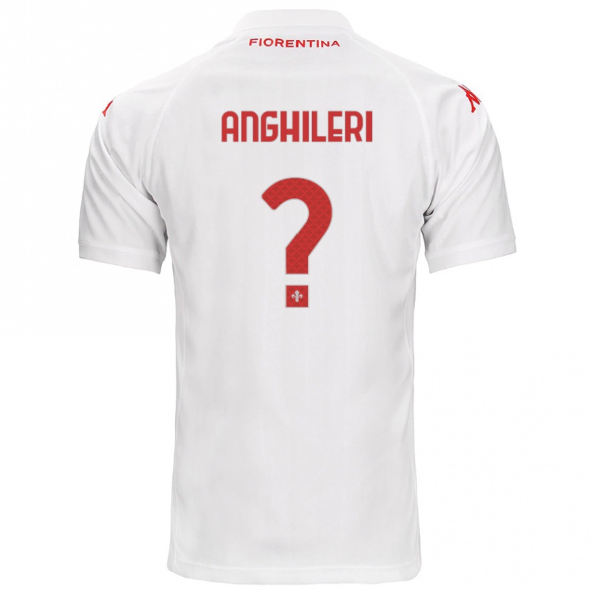 Men Football Giulio Anghileri #0 White Away Jersey 2024/25 T-Shirt