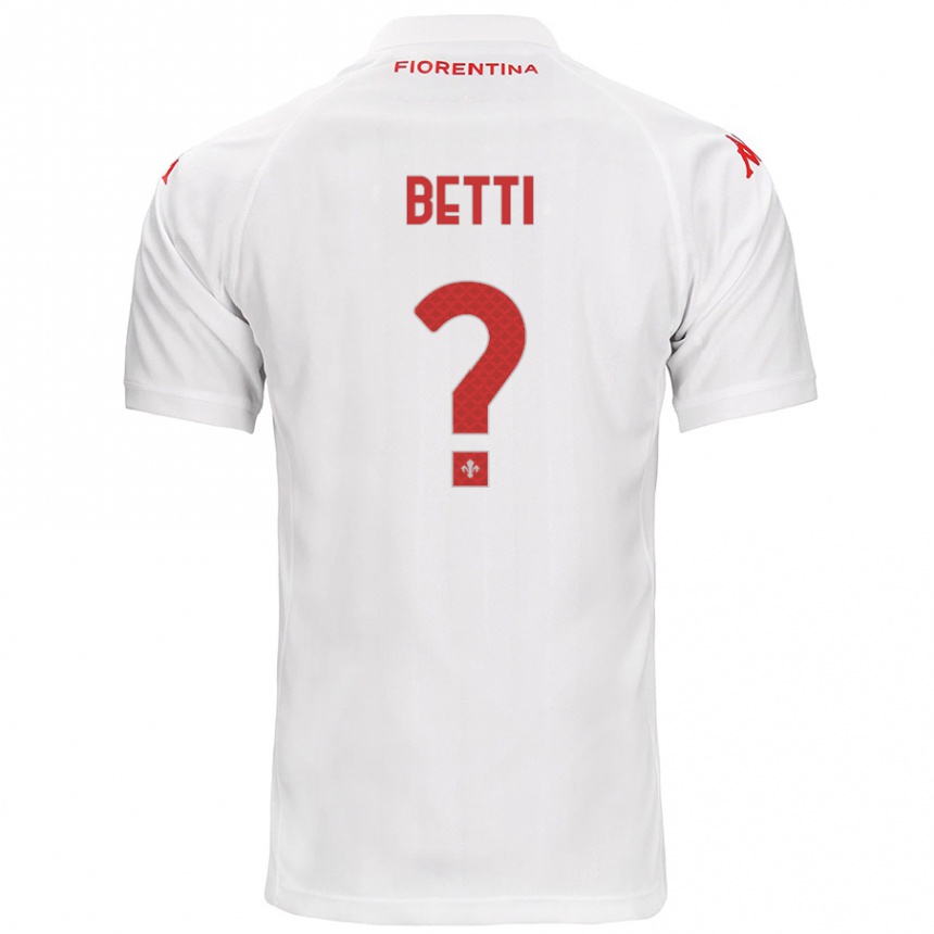 Men Football Tiziano Betti #0 White Away Jersey 2024/25 T-Shirt