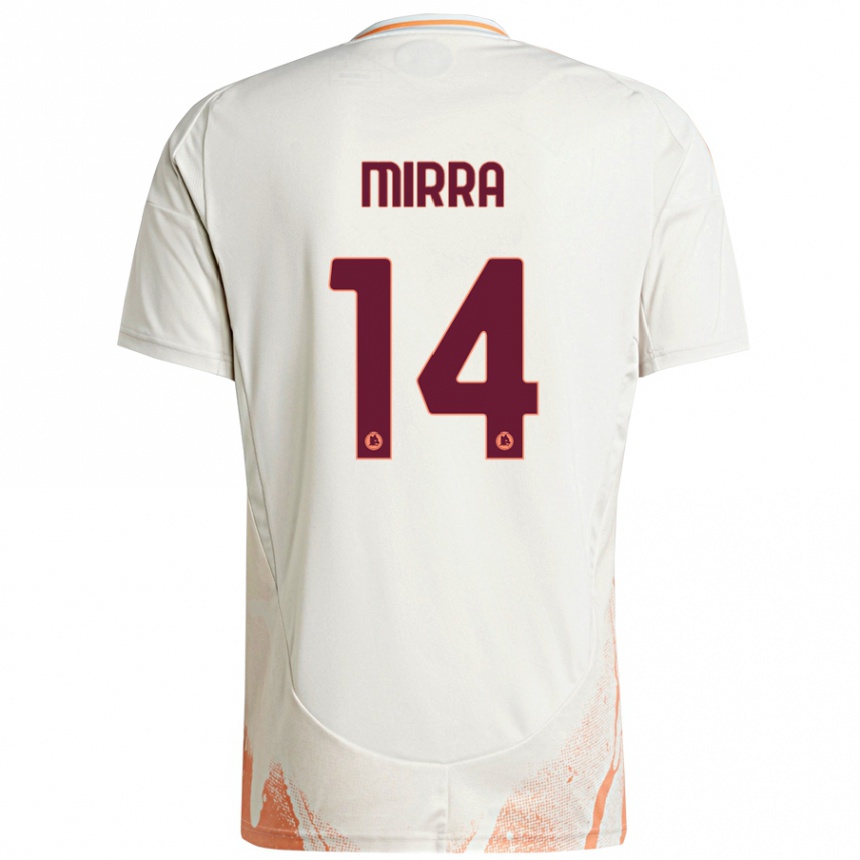 Men Football Jacopo Mirra #14 Cream White Orange Away Jersey 2024/25 T-Shirt