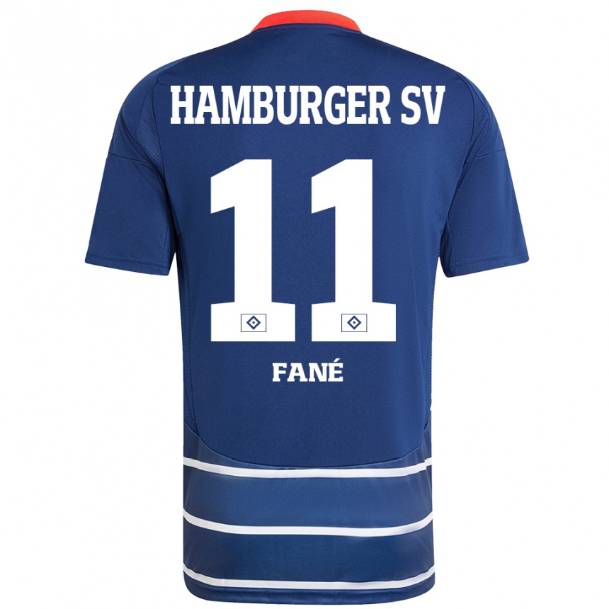 Men Football Sidi Fané #11 Dark Blue Away Jersey 2024/25 T-Shirt