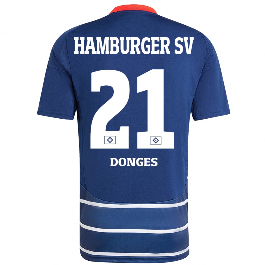 Men Football Jaqueline Dönges #21 Dark Blue Away Jersey 2024/25 T-Shirt