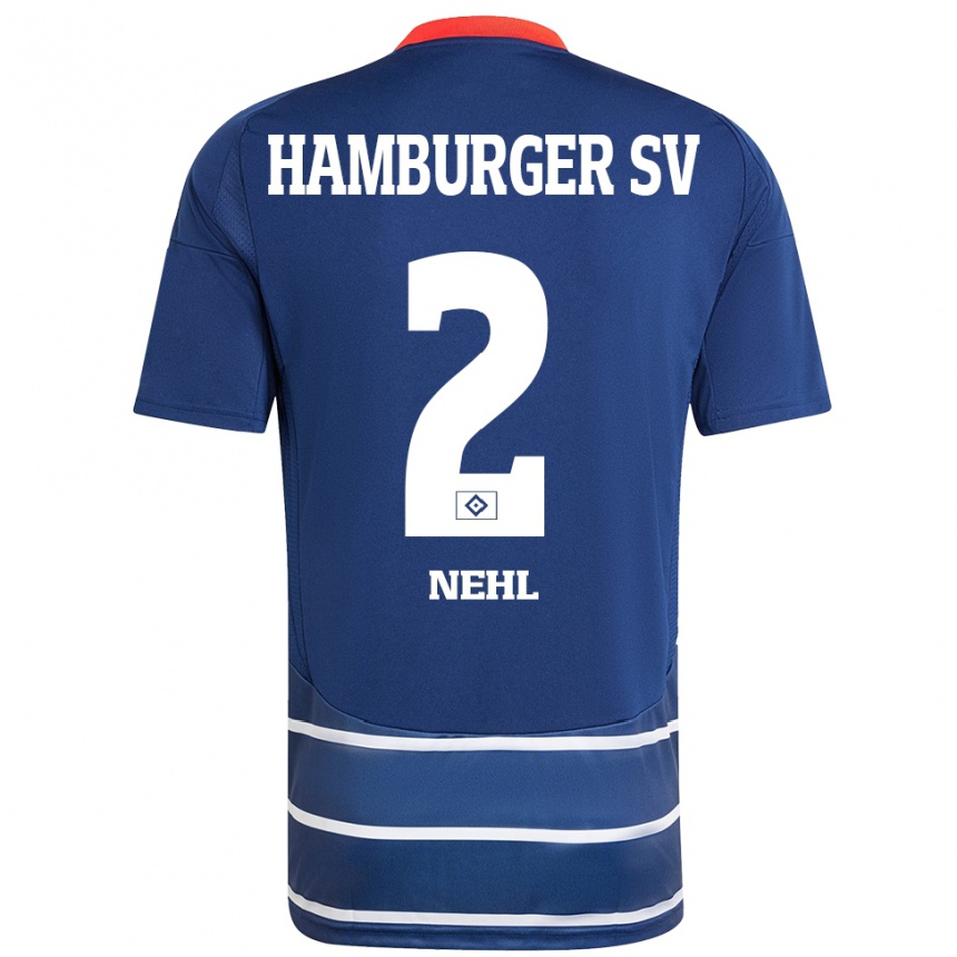 Men Football Julius Nehl #2 Dark Blue Away Jersey 2024/25 T-Shirt