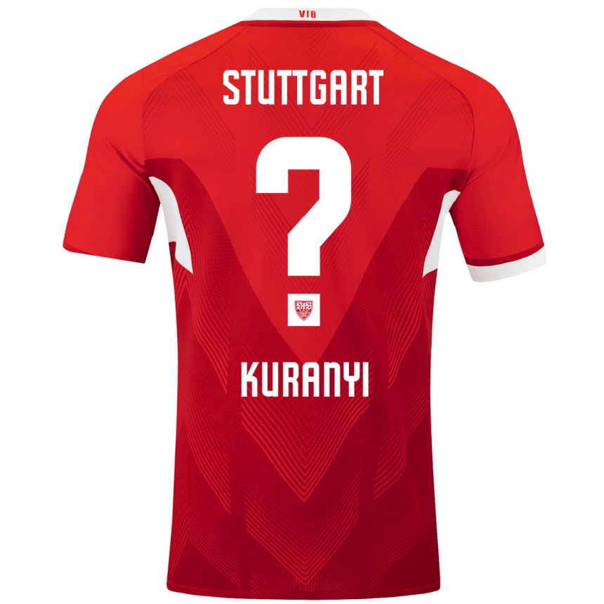 Men Football Karlo Kuranyi #0 Red White Away Jersey 2024/25 T-Shirt