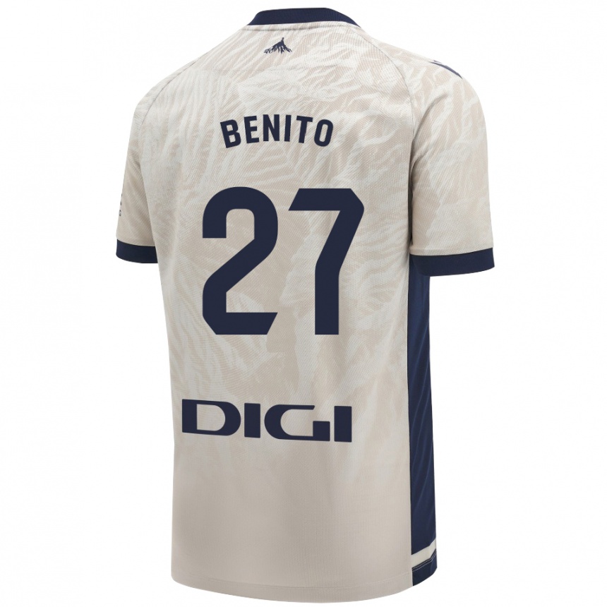 Men Football Iker Benito #27 Light Gray Away Jersey 2024/25 T-Shirt