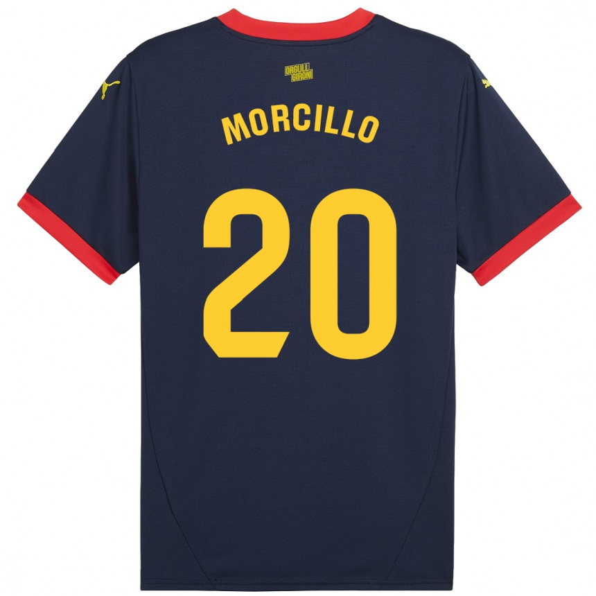 Men Football Luis Morcillo #20 Navy Red Away Jersey 2024/25 T-Shirt