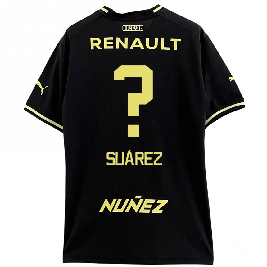 Men Football Franco Suárez #0 Black Yellow Away Jersey 2024/25 T-Shirt