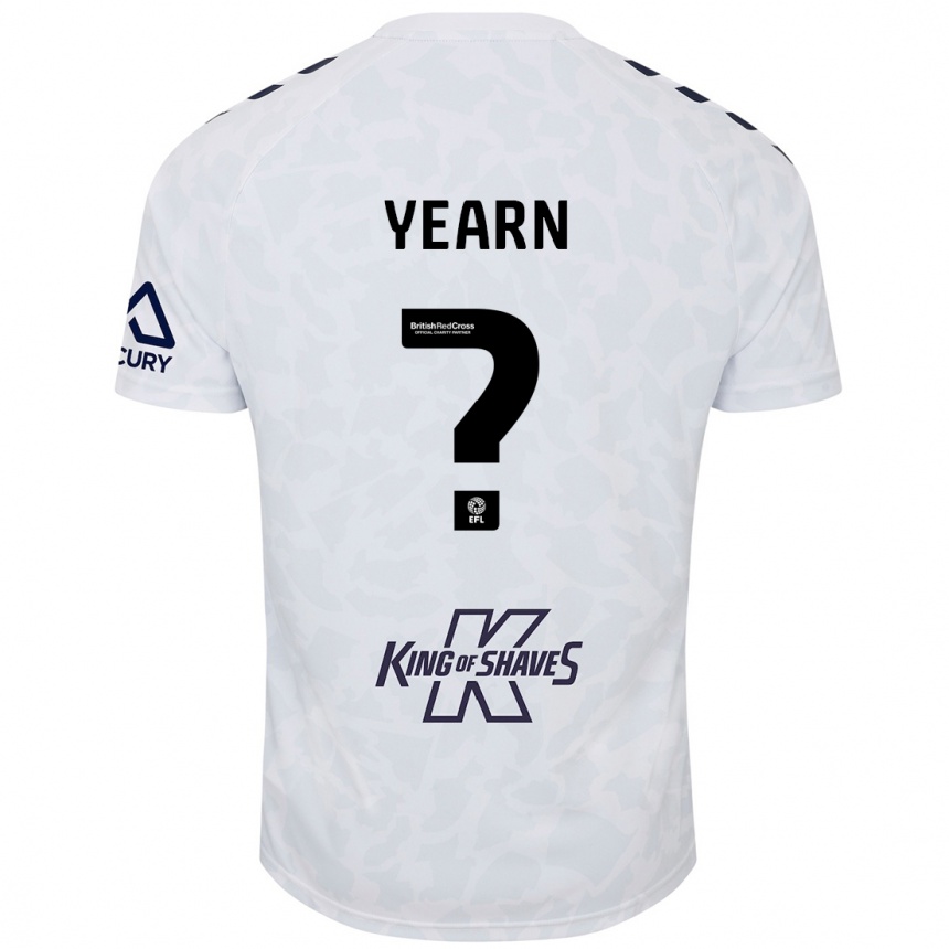 Men Football Kai Yearn #0 White Away Jersey 2024/25 T-Shirt