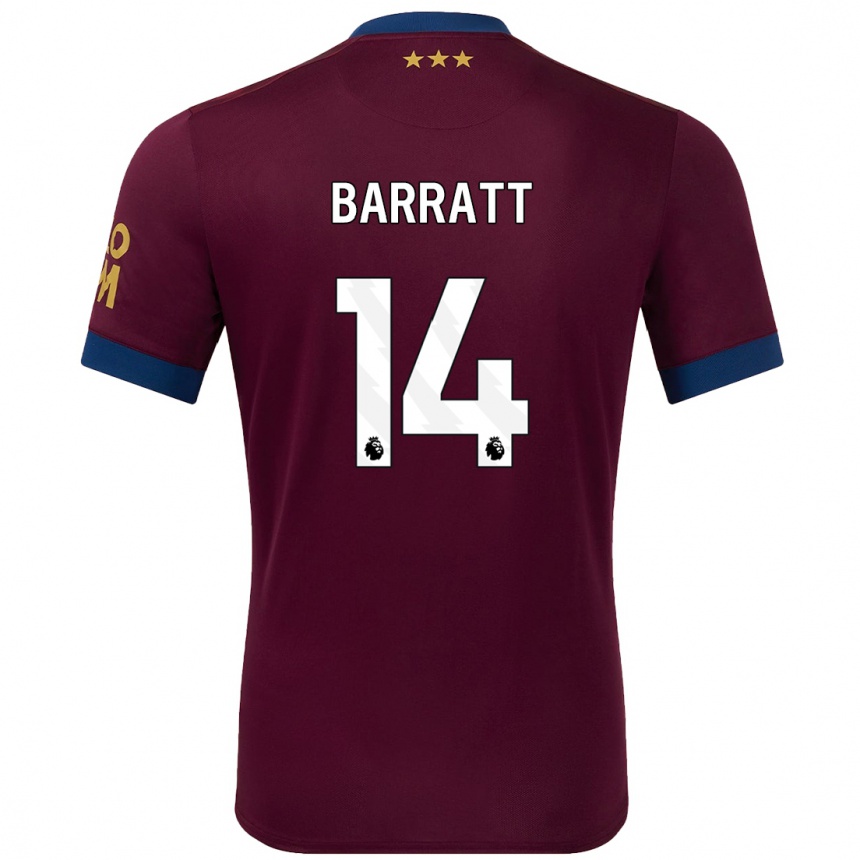 Men Football Zoe Barratt #14 Brown Away Jersey 2024/25 T-Shirt