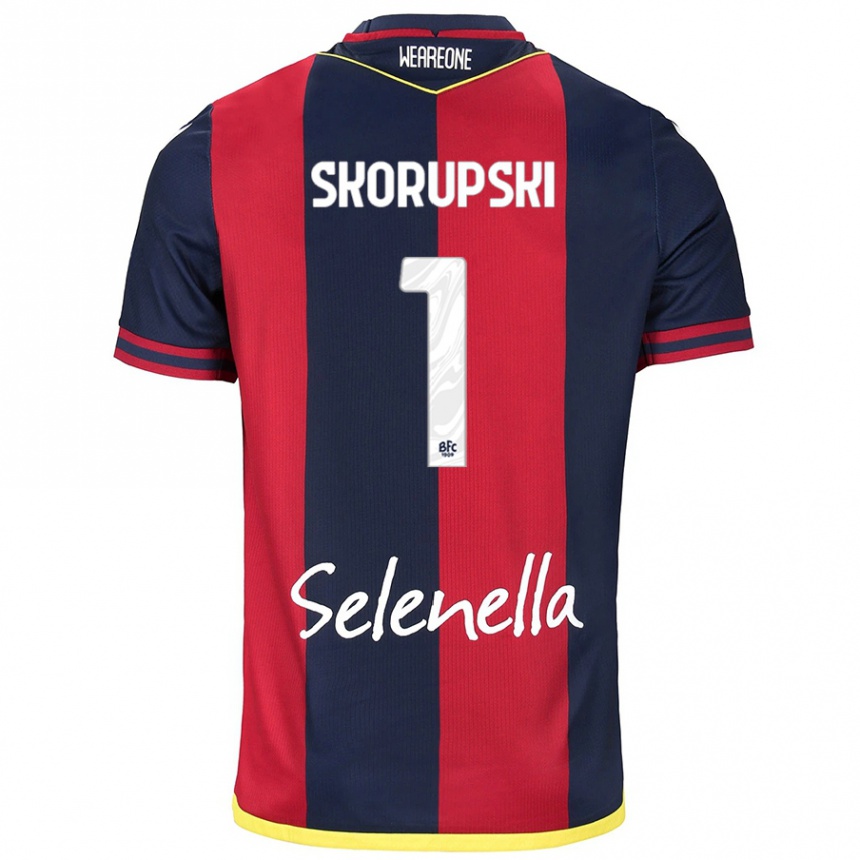 Women Football Lukasz Skorupski #1 Red Royal Blue Home Jersey 2024/25 T-Shirt